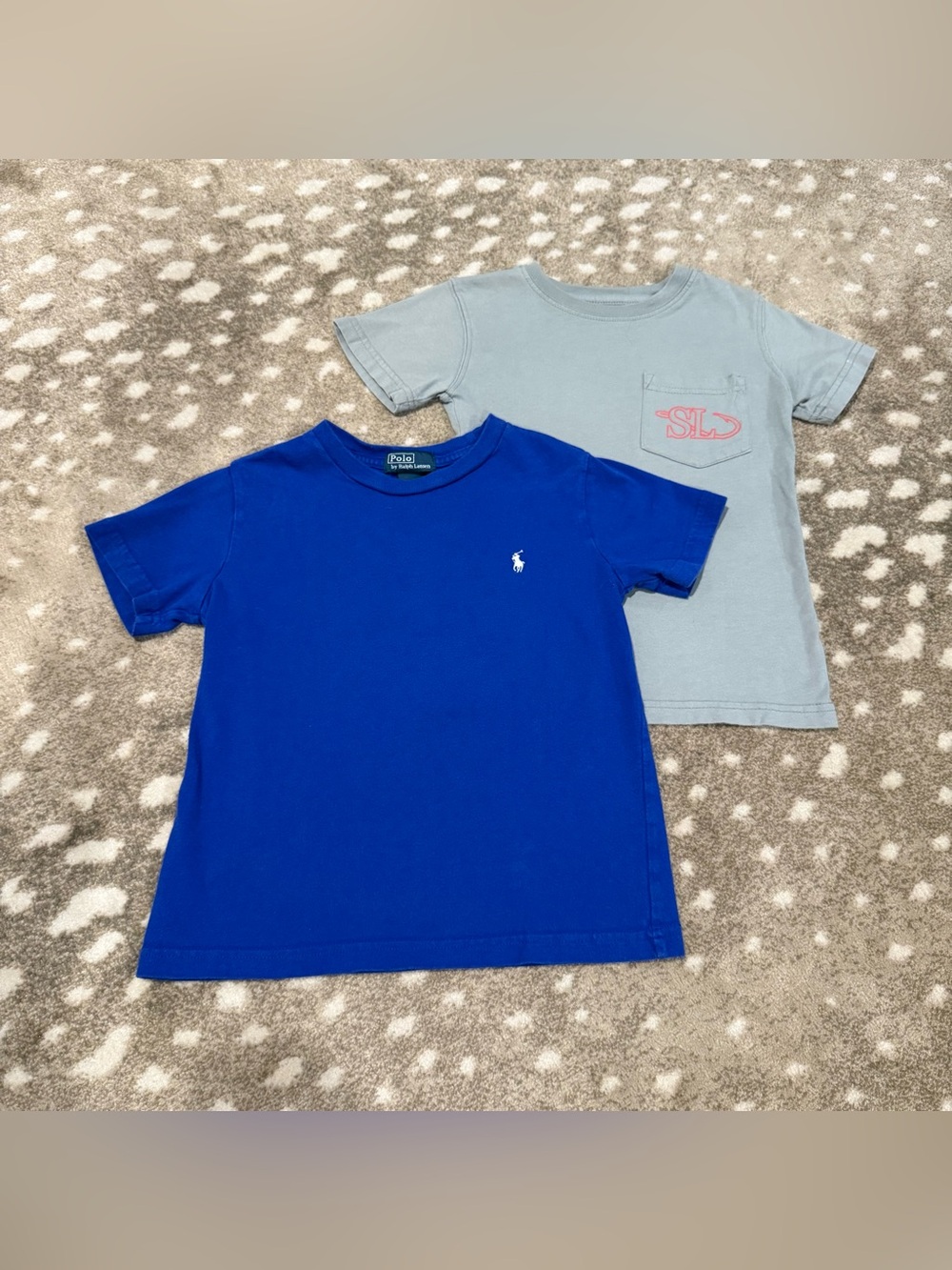 Bundle (2) Ralph Lauren/Southern Lure Boys' 
Crewneck Short Sleeve Tees. Size 5